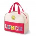  Insulated Lunch Bag for Kids & Adults 9.5L Reusable Lunch Tote with Embroidery Design, Double Zippers, Handle, Front Pocket for School, Work, Picnic & Camping